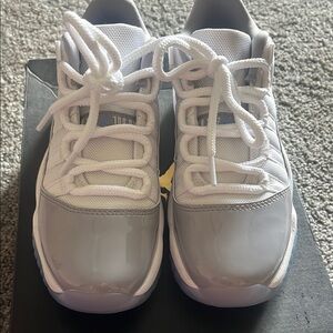 Jordan White and Gray Sneakers Soft Canvas Comfort